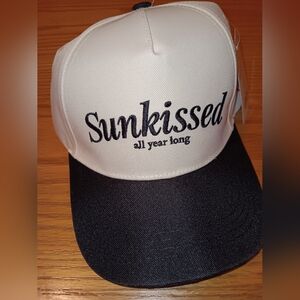 MAYAMAR Sunkissed All Year Long. Black and White Cap New.